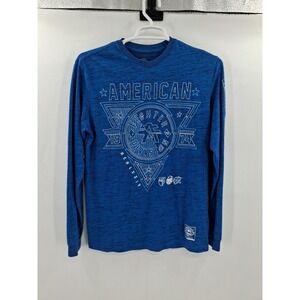 American Fighter Mens Large Blue‎ Long Sleeve Shirt